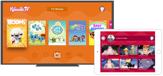 Screenshots of Kidoodle.TV app